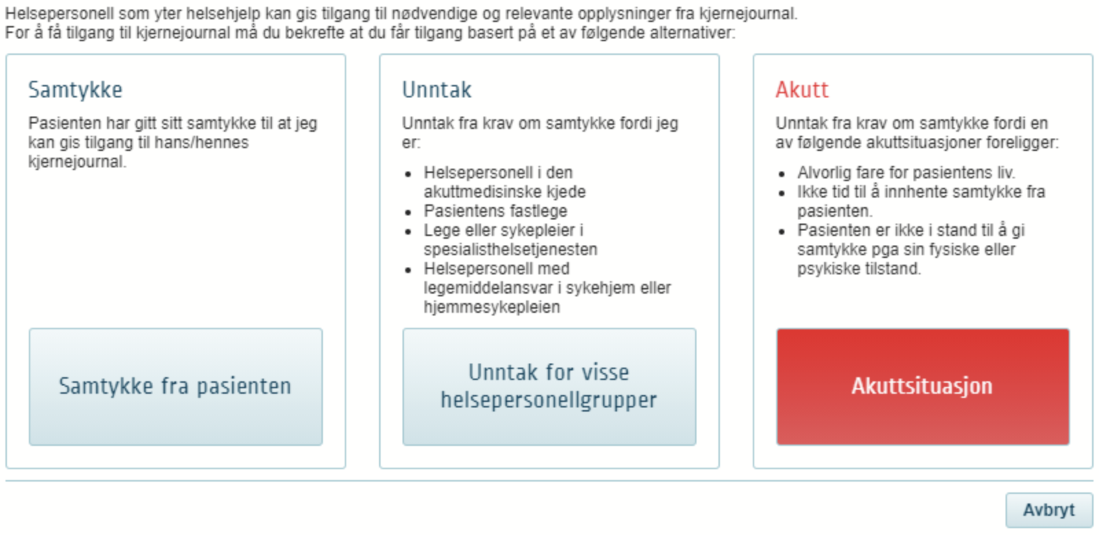Samtykke i Kjernejournal