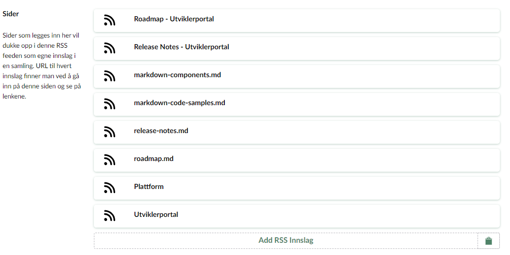Rss‑innholdsnoder